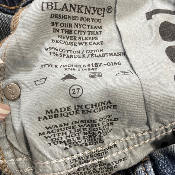 Blank NYC Womens Jean Skirt Size 27 Blue Unfaithful Denim Mini - Picture 9 of 10